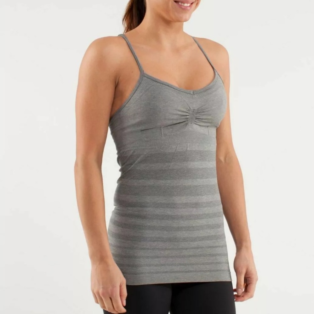 Lululemon Gray Ebb & Flow Tank size 6